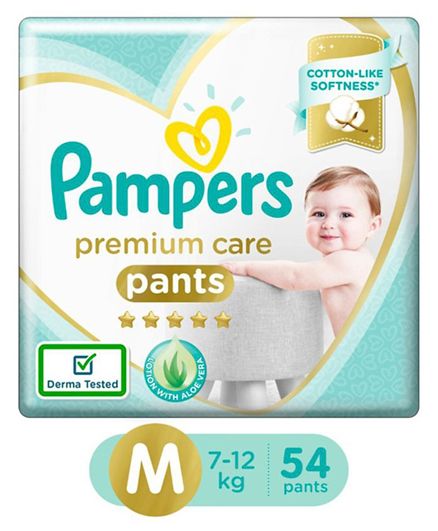 Buy Pampers Premium Care Pants M 38 count 7  12 kg Online at Best  Prices in India  JioMart