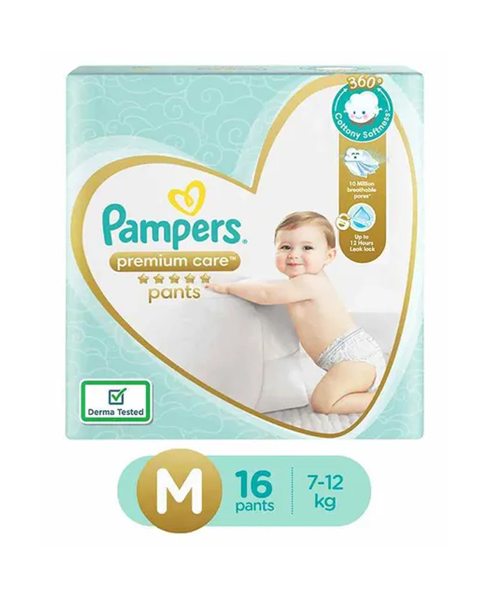 Buy pampers premium care pants xl 16 diaper 1 online at Lowest Prices in  India  pinhealthcom  Pin Health